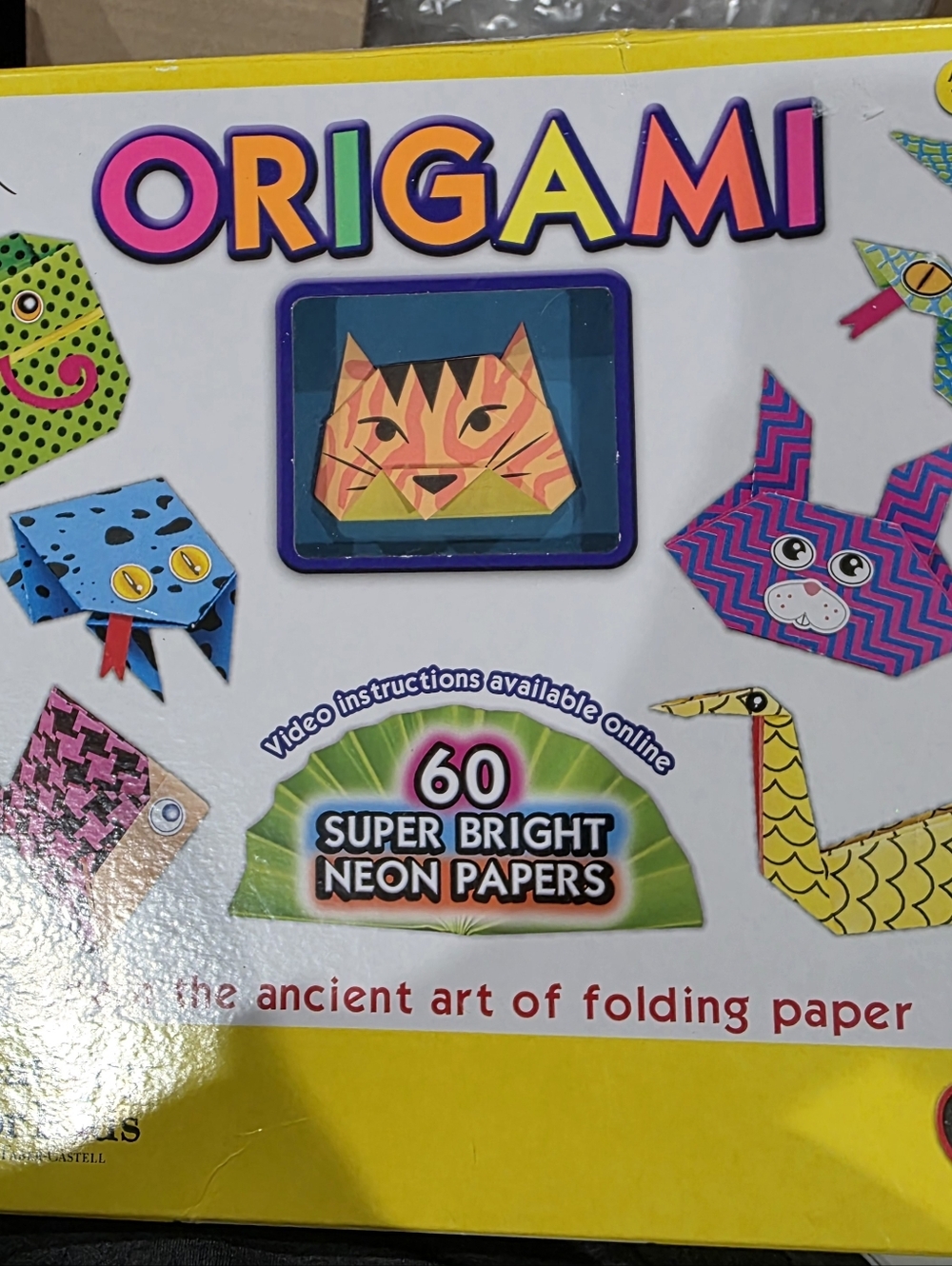 Origami Neon Printed Paper Craft Kit - Creativity for Kids - Multicolor